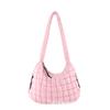 Checked cloud bag fashionable single shoulder portable dumpling bag large capacity down cotton underarm women's bag