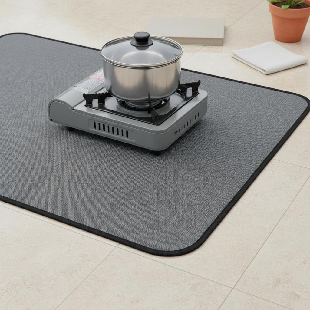 Silicone Fire Fireplace Mat Oil-Proof Fireproof BBQ Long-Lasting