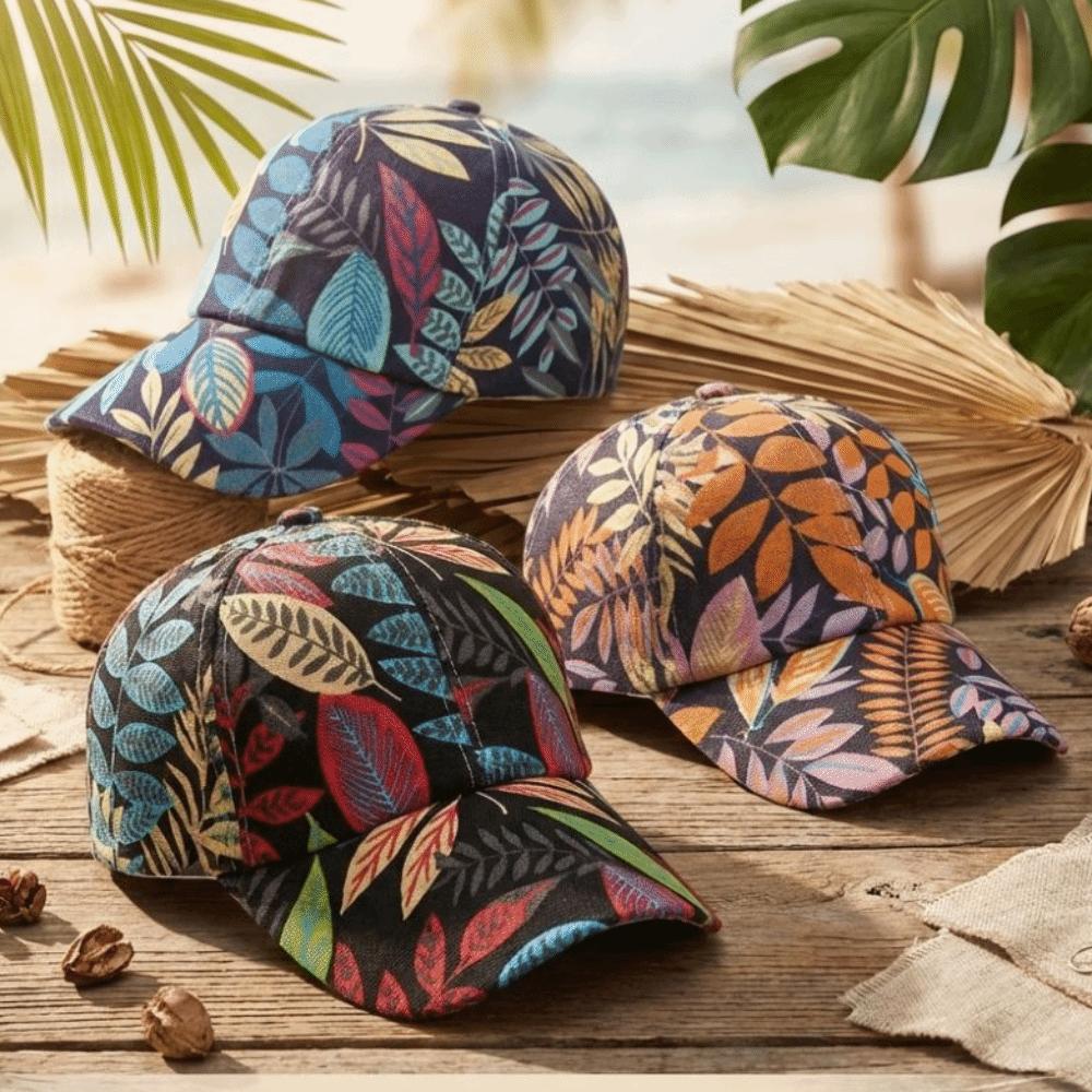 Fashion Korean Style Baseball Cap Maple Leaf Print Sun Protection Oversized Hat Casual Trendy Sun Hat For Men Women