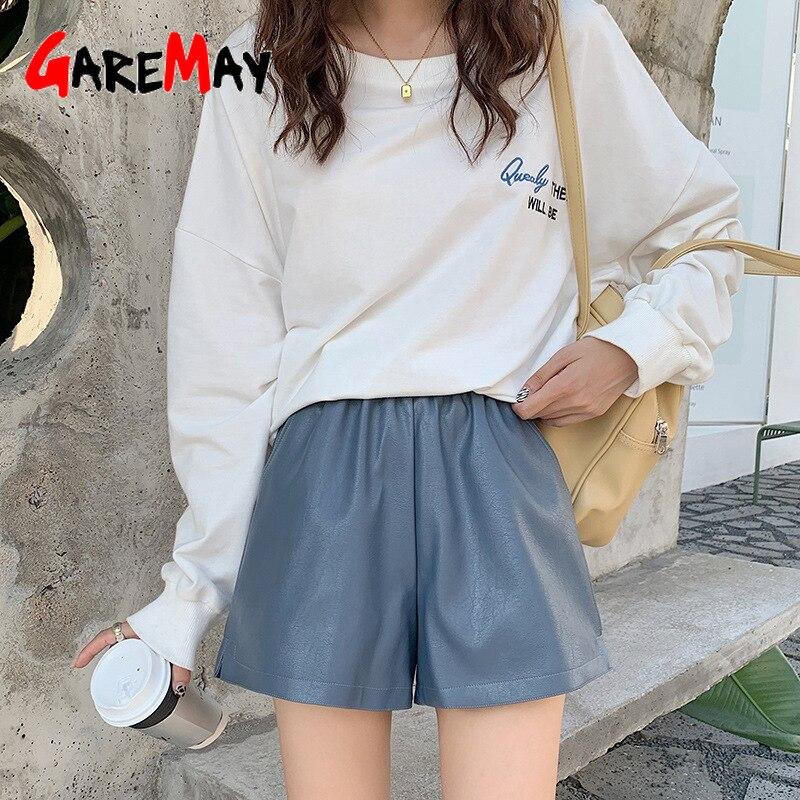 Caldo inverno ecopelle pantaloncini da donna nero vita alta femmina autunno  coreano stile coreano pantaloncini in pelle per le donne vita elastica  acquista in modo economico — spedizione gratuita, recensioni reali con