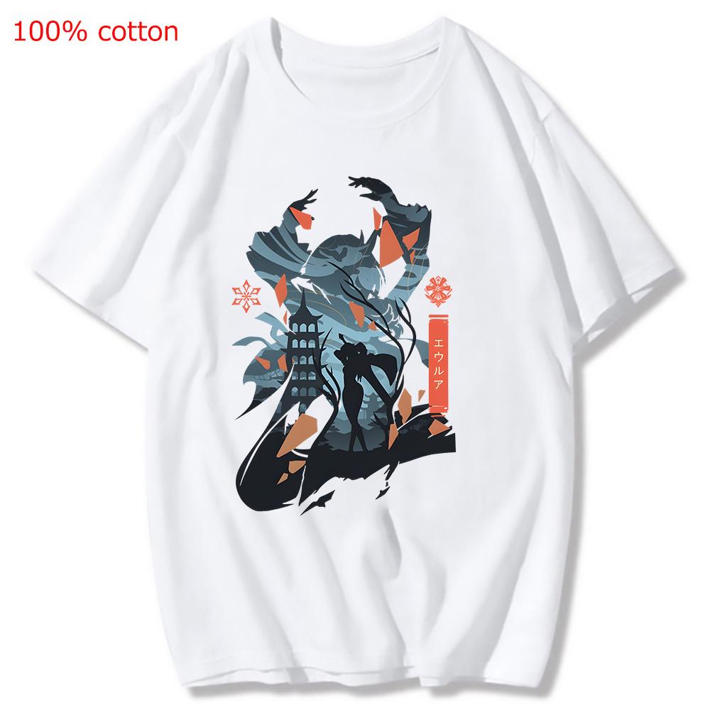 Genshin Impact Printing Tshirts Xiao Venti Print Tee Shirts Hu Tao Zhong Li Graphic T-shirt Kaedehara Kazuha Raiden Shogun Tees