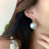 Large Pearl Earrings Woman - Simple and Elegant High-End Pearl Ear Hook - Elegant and Luxurious Retro Earrings