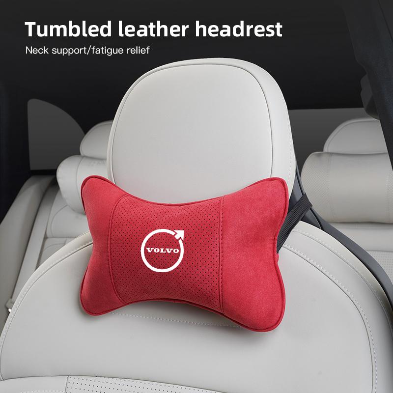 Car Seat Headrest Auto Logo Neck Spine Protect Pillow For Volvo V60 XC90 S60 C30 XC60 V50 V70 S90 XC40 S80 V90 EM90 C40 S40 S80L