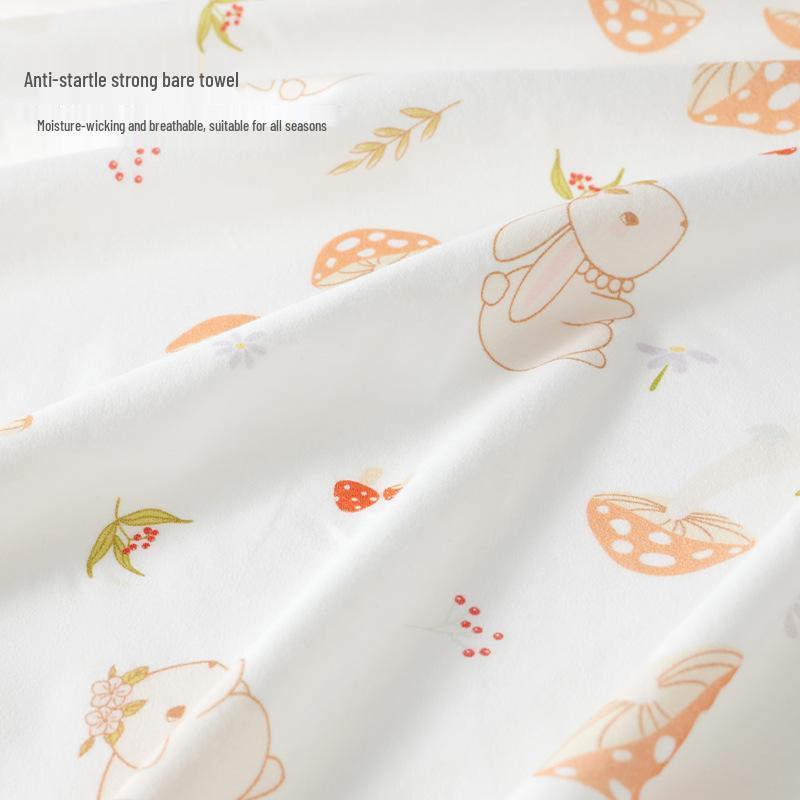 All-Season Cotton Baby Bath Towel & Swaddle Blanket for Newborns (1-3 Months)