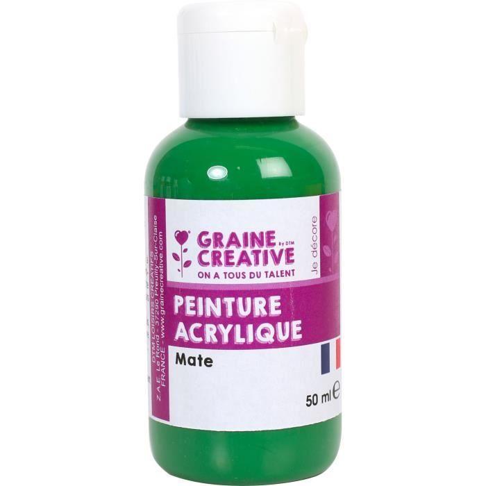 PEINTURE ACRYLIQUE 50ML VERT MOYEN {couleur}
