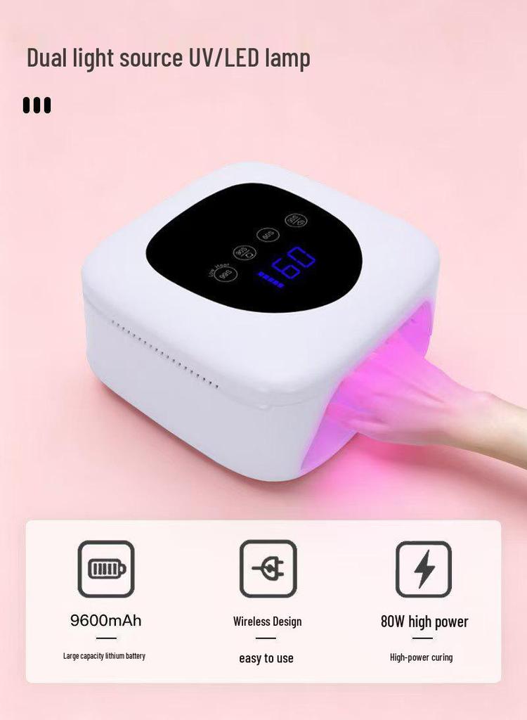 Rechargeable Smart Sensor Nail Lamp: Quick-Dry, No Blackening, Ideal for Salons