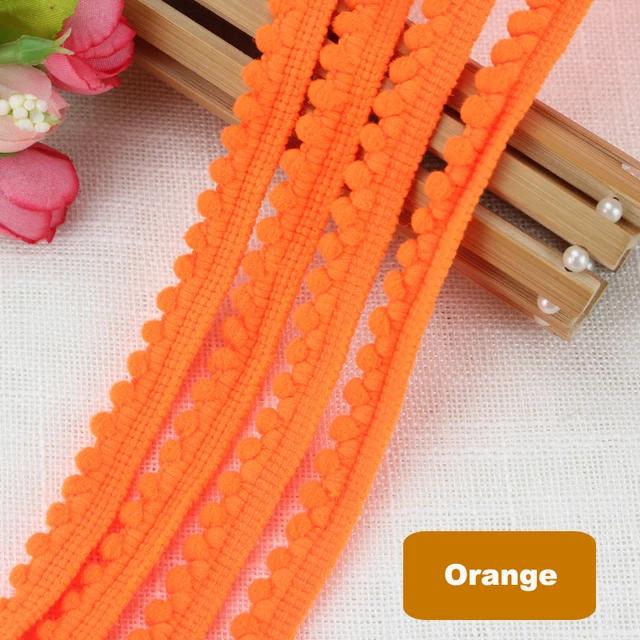 1-10Yards Mini Colorful Pearl Pompom Decoration Ball Tassel Ribbon Sewing Lace Knitted Fabric Handmade DIY Craft Accessories