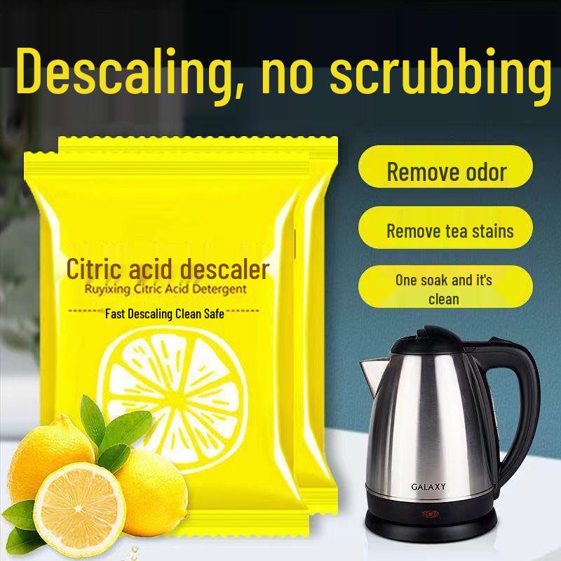 Safe Citric Acid Descaler for Water Heaters and Electric Kettles - Strong Stain Remover 40 Packs - 10g Each