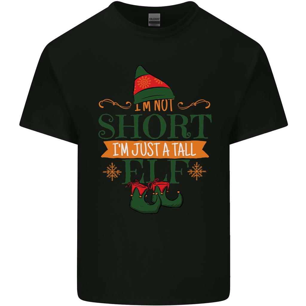 Im Not Short Tall Elf Funny Christmas Unisexs Light Cotton TShirt