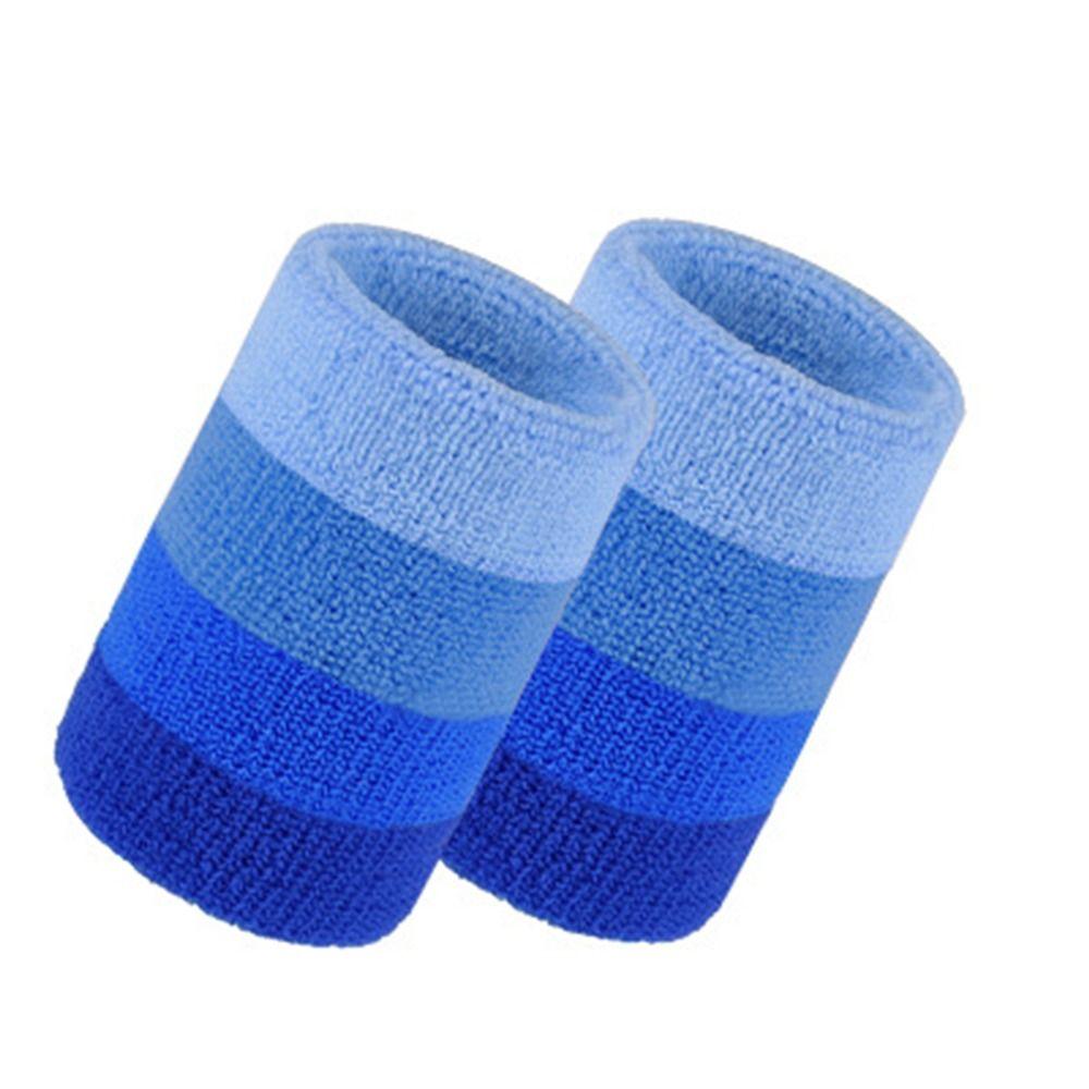 2pcs/pair Colorful Sweat Band Polyester Sport Wristband Yoga Wrist Wrap  Table Tennis