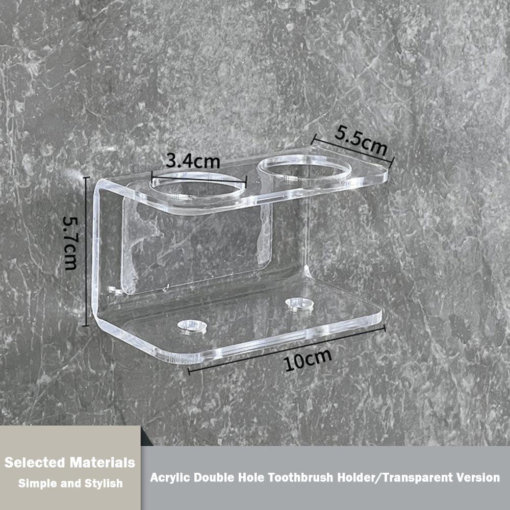 Acrylic Electric Toothbrush Holder 2/3/4 Holes Wall Mounted Toothpaste Storage Rack Toothbrush Stand Bathroom Accessories