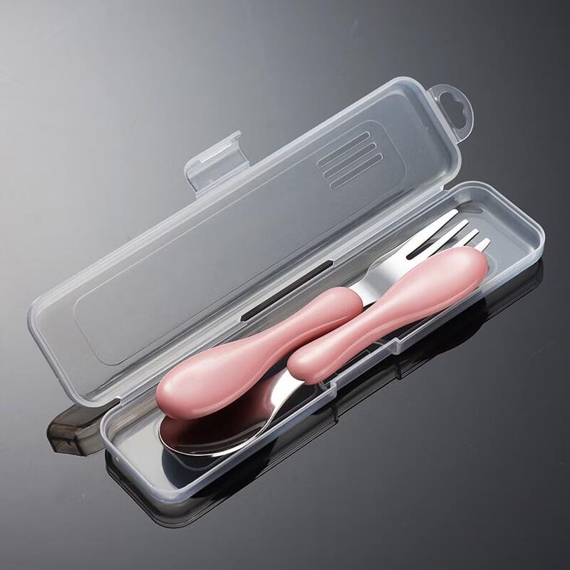 Qianxing 304 Stainless Steel Portable Kids Fork & Spoon Set