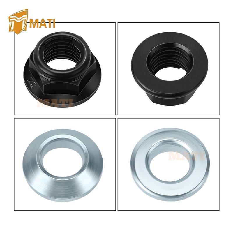 MATI 8pcs M10x1.25 Lug Nuts Flat Tapered for Yamaha Banshee 350 Raptor 350 Warrior 350 Grizzly 600 Raptor 660R for Honda ATC200X