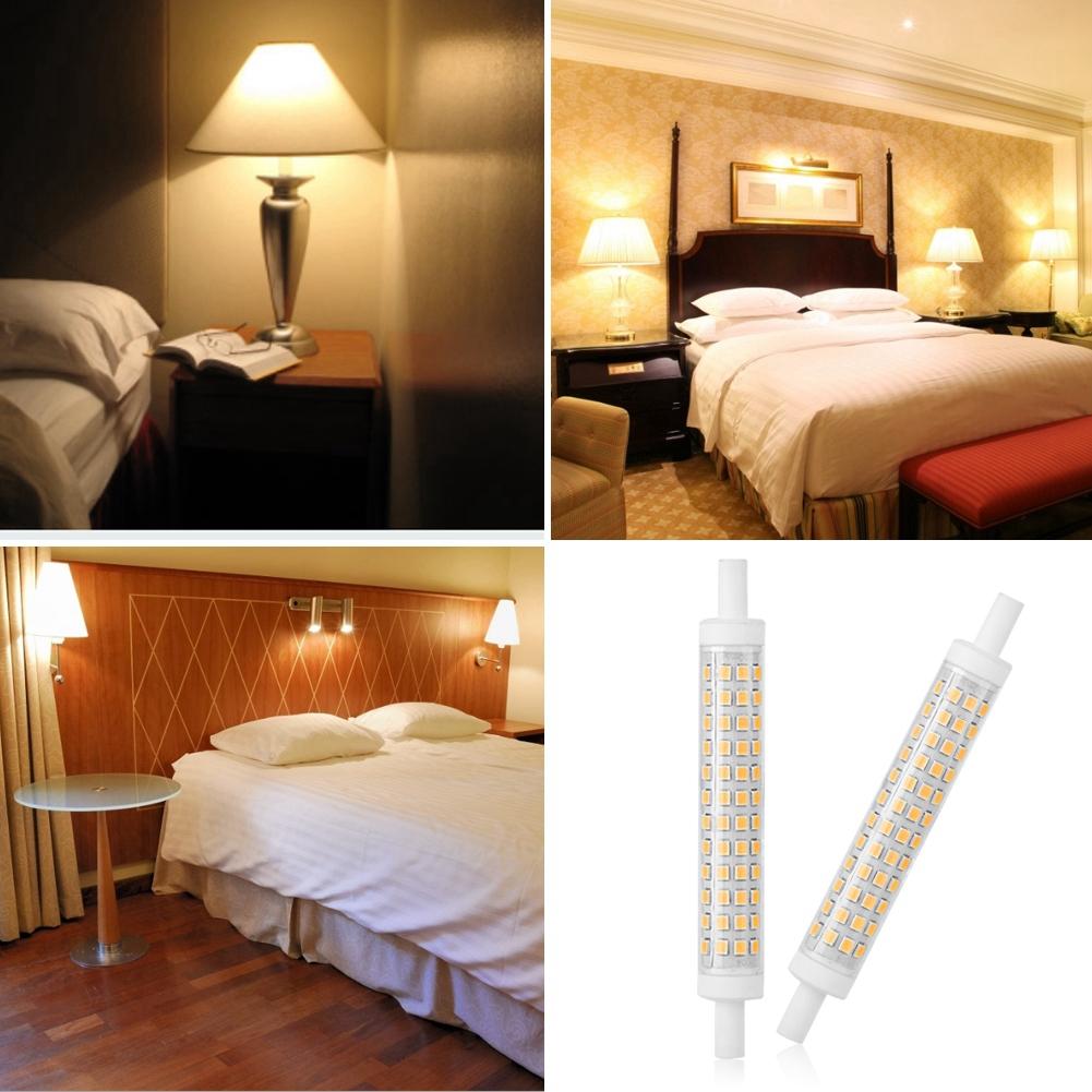2pcs r7s 10W 120 LED Bulb Light Double Ended Halogen Lamp Replacement AC85-265V(Cold White)
