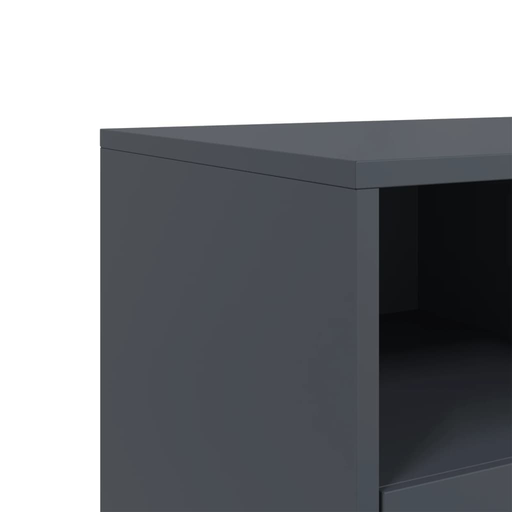 TV Stand Anthracite 68 x 39 x 43.5 cm Steel