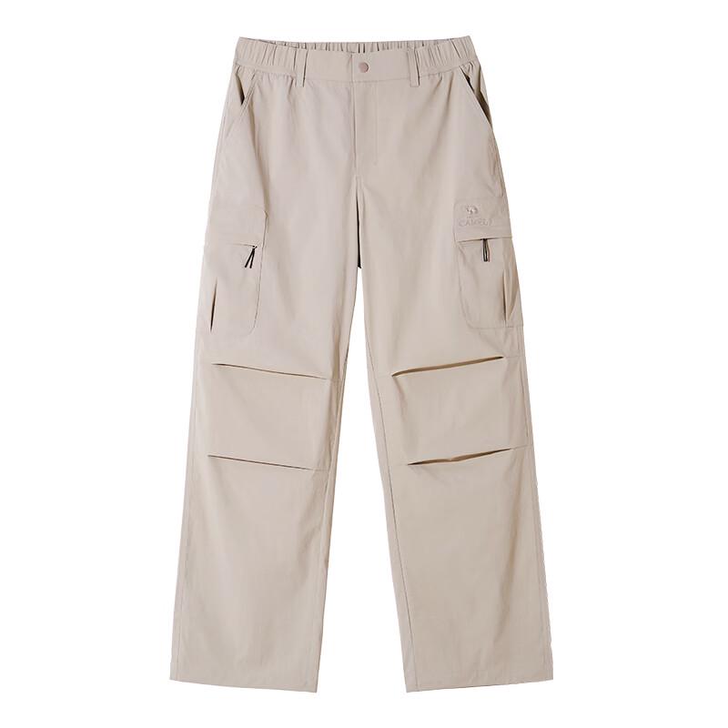 Camel Cool-Feel Cargo Wide-Leg Pants