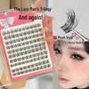 8D Fluffy Natural Single Cluster Eyelashes - Beginner-Friendly, Messy, Three-Step Sunflower Design.
