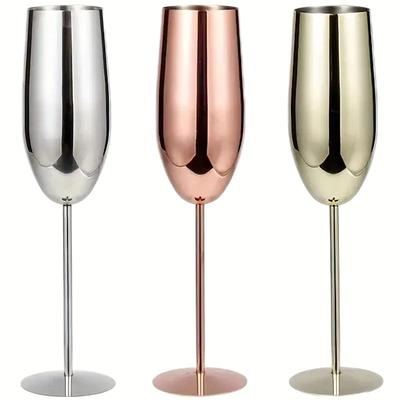 Paslanmaz Çelik Şarap Kadehleri Kırılmaz Metal Kokteyl Bardakları 250 Ml, Barda ve Ev Barında Kokteyl ve Şarap İçmek için Kadeh