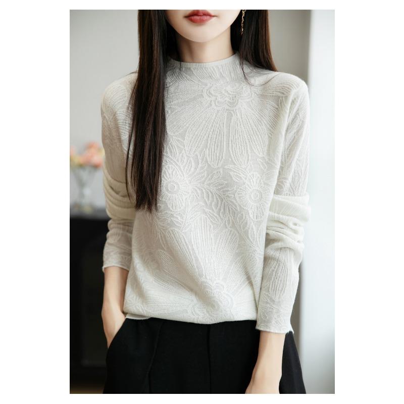 Women S Loose Half Turtleneck Pullover Knit Sweater For Inner Wear
