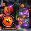 1PC Pumpkin Spider Bat Halloween String Lights 20/30 LED Copper Wire Fairy Lights For Home Porch Party Indoor Festival Decor