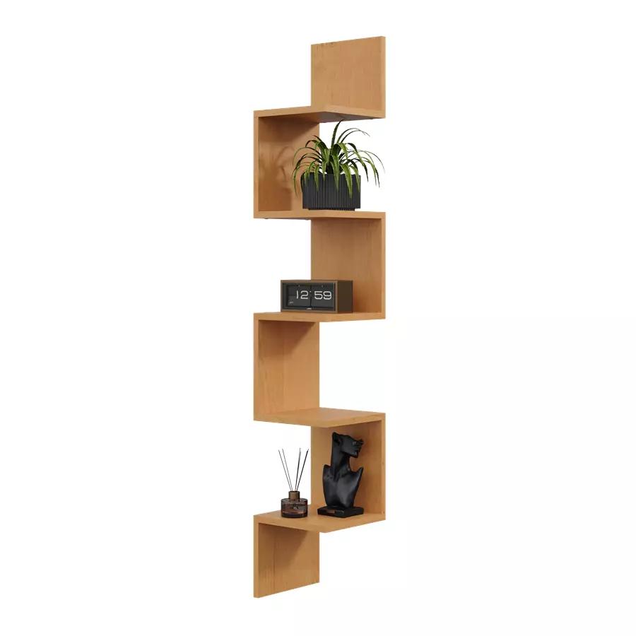 Modern Corner Shelf Hanging Midi - 149cm Black