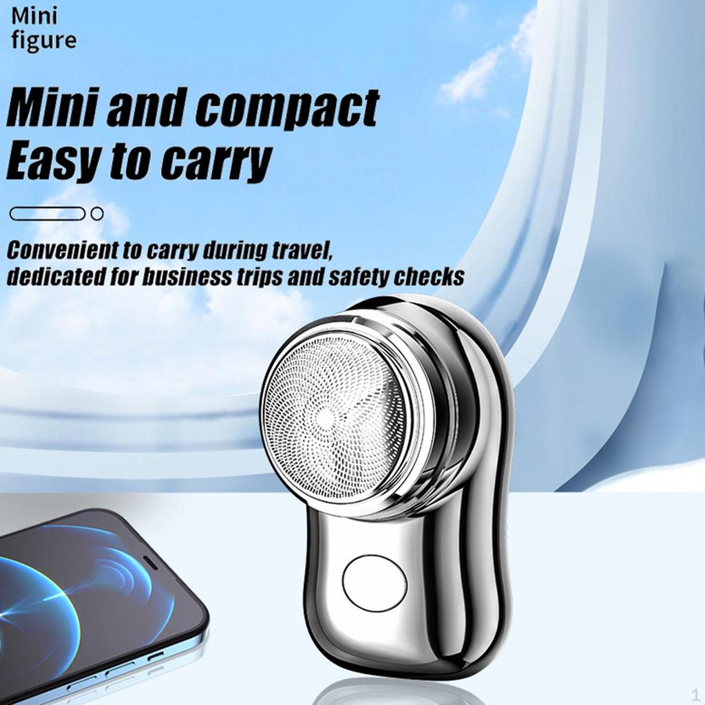 Mini Shaver with Precision Trimmer, Ideal for Face Hair Removal at Home or Outdoors