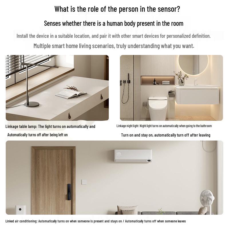 Mi Home App-Enabled Human Presence Sensor: Smart Home Detection & Linkage Switch