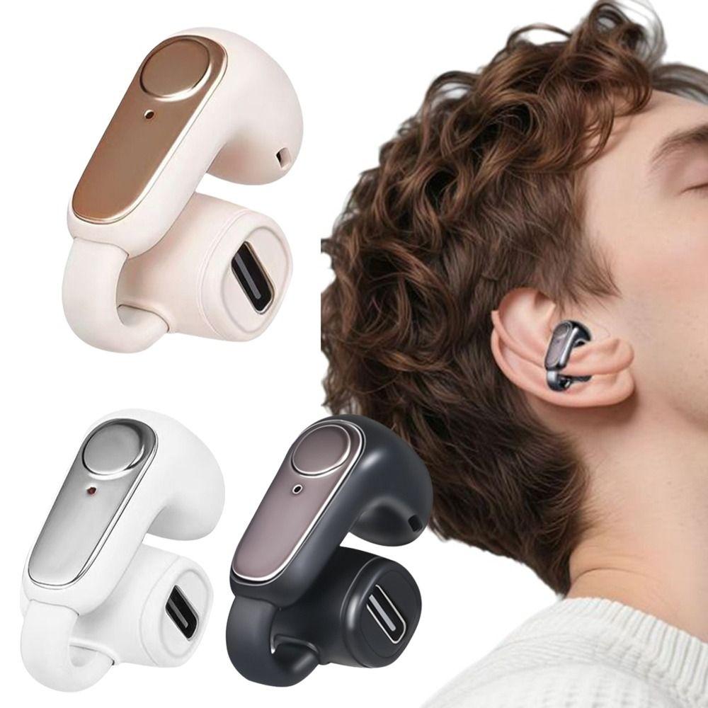 1pc Single Bluetooth 5.4 Ear Headphones Clip-On Headset Fashion Wireless Headphones