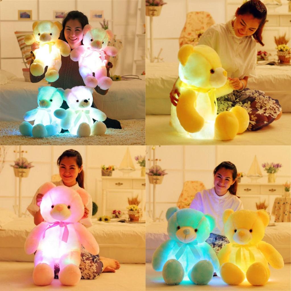 50cm Plush Led Teddy Bear With Colorful Glowing Lights For Magical Nights
