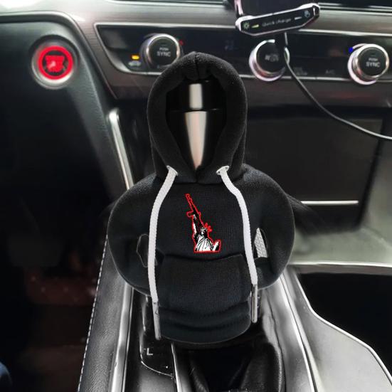 Yousheng Car Gear Shift Knob Hoodie Cover Cute Costume for Manual & Automatic Stick Shift Universal Car Interior Decor Fun Auto Accessory