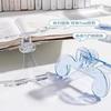 1pc Transparent Plastic Book Clip with Stand Reading Aid Fixed Book Clip File Bookmark Stationery School Supplies