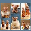 Two Sizes Of Bear Ice Cube Molds, Silicone Bear Ice Cube Molds, Ice Ball Mold Suitable For Milk Tea And Coffee, Ice-Tray