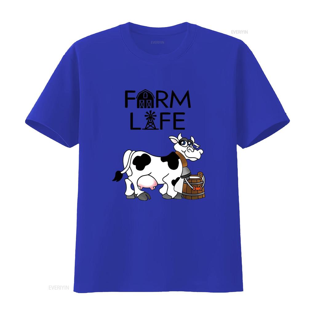 FARM LIFE Casual Womens T Shirt White vintage Washed homme graphic Stretched designer clothes streetwear Slightly Stylish