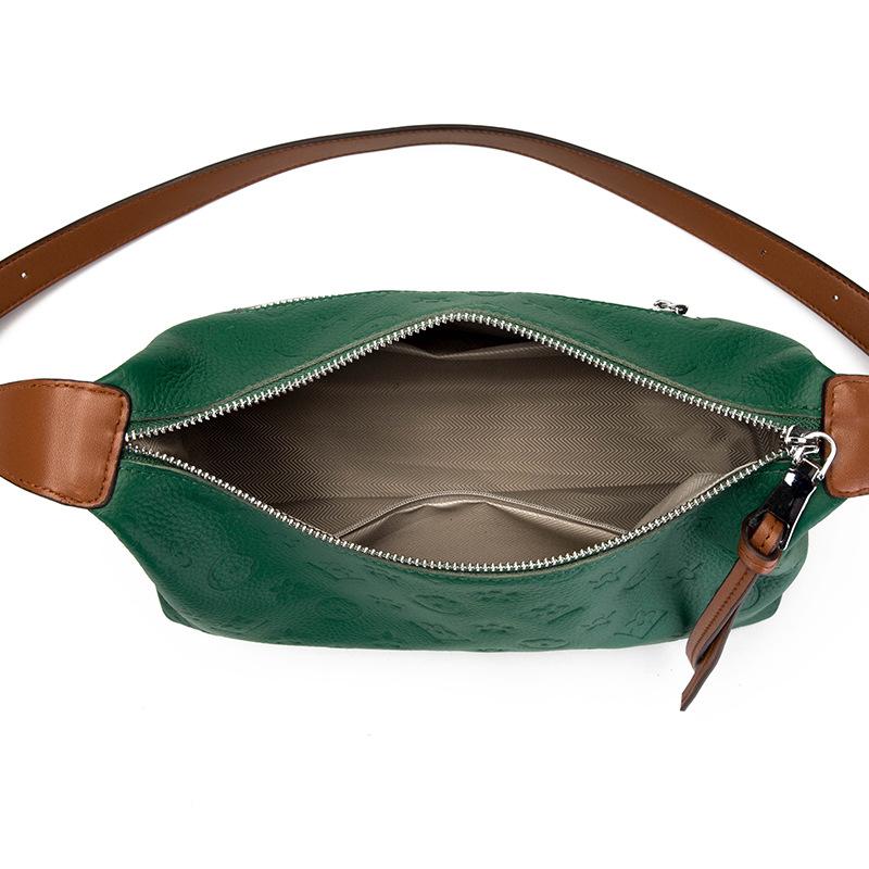 Leather women's bags, soft leather underarm bags, new trendy and fashionable large-capacity first-layer cowhide shoulder messenger bags