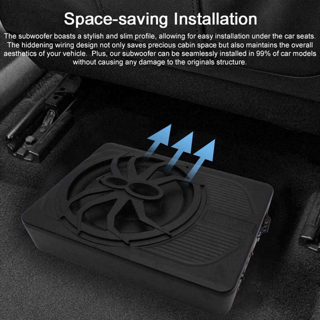 10 Inch 800W Under Seat Car Subwoofer High Power Active Subwoofer Speaker Built In Amplifier with Volume Controller