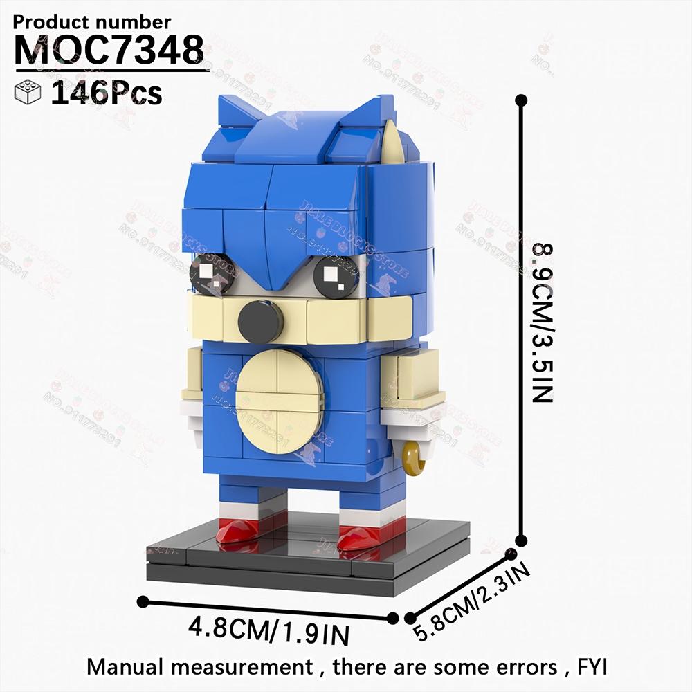 Seria Jocuri MOC Ariciul Albastru Blocuri de Construcție Robot de Curse Creativ Model Personaj Cap Pătrat Cărămizi DIY Jucării Cadou Pentru Copii