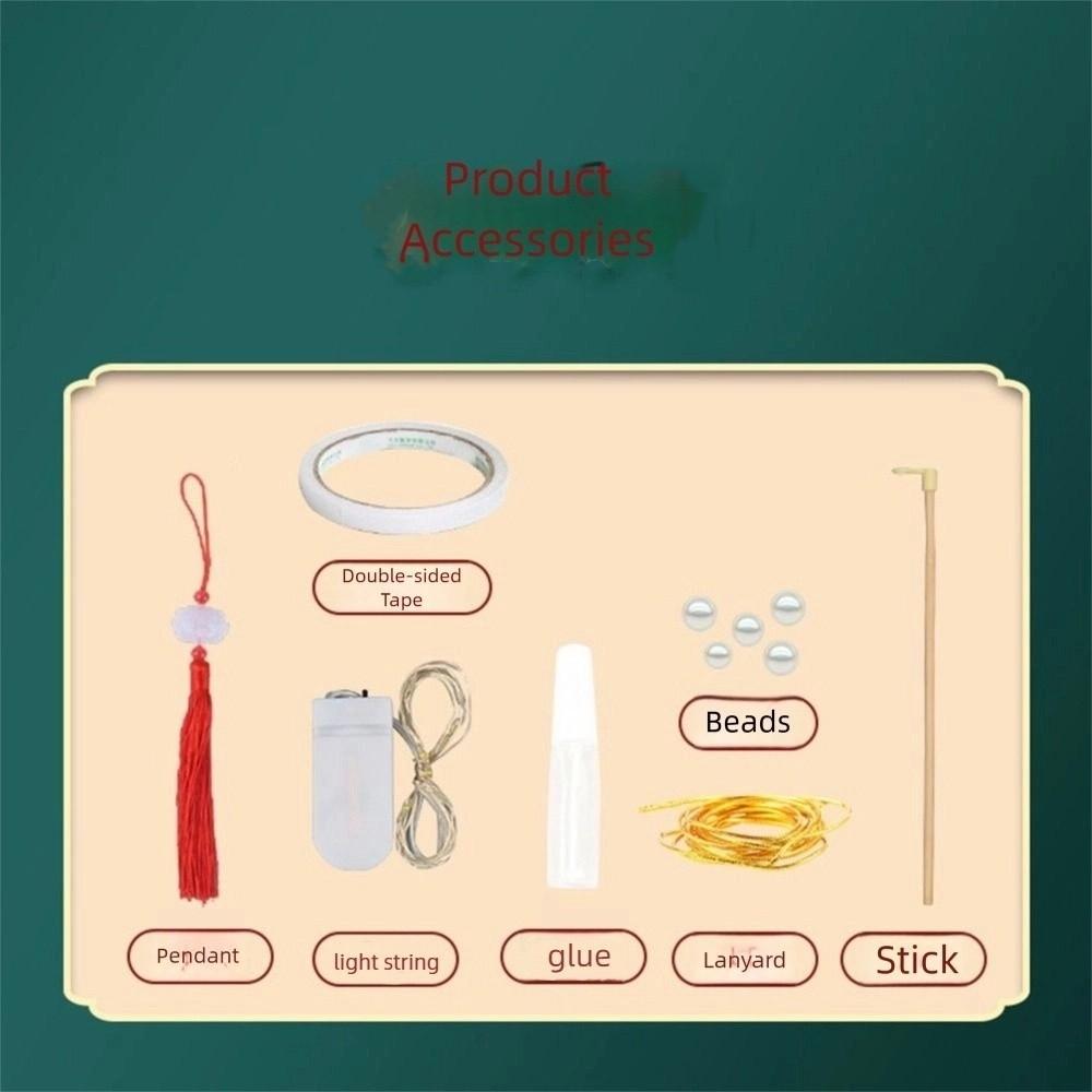 Paper Middle Autumn Festival Lantern DIY Craft Handmade Festival Lantern Material Kit Luminous Chinese Style