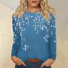 Women's Daily Casual Long-sleeved Printed O-neck Top