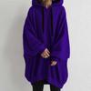 AUT1029645CMP Women Oversized Zip Up Hoodie Long Sleeve Solid Color Loose Casual Long Hooded Jacket S-5XL