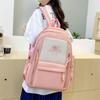 Four-Piece Backpack Set Color Block Student Schoolbag Large Capacity Women's Computer Travel Backpack