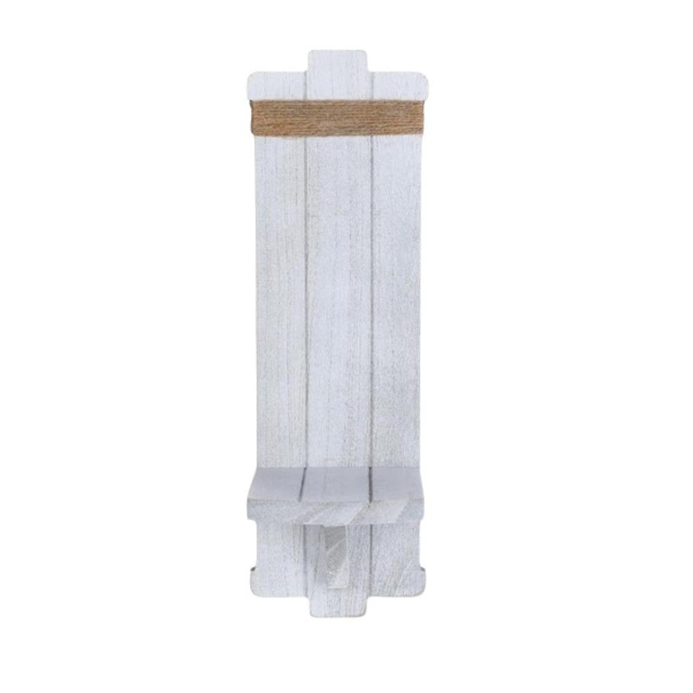 Farmhouse Wooden Wall-Mounted Candlestick Vintage Rustic Floating Shelf Wall Hanging Candle Holders Entryway