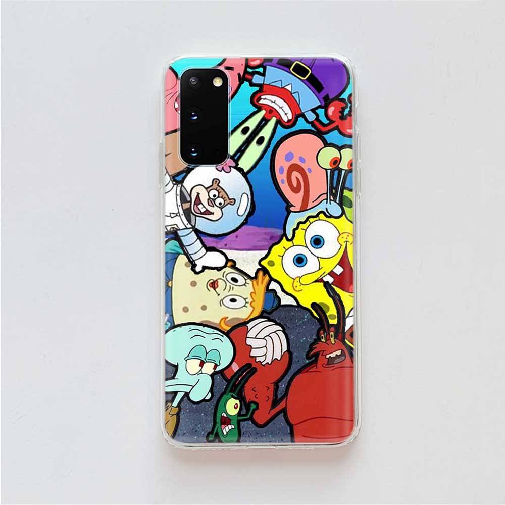

AS19 Spongebob Friend Прозрачный чехол для Samsung A04 A14 A23 A34 A54 M23 M33 M52 M53 Realme 10 9 C30S C35 C55 VIVO Y02 Y21 Y33S Y51 X80 V25 Чехол Tecno Camon 19 pro кожа буйвола
