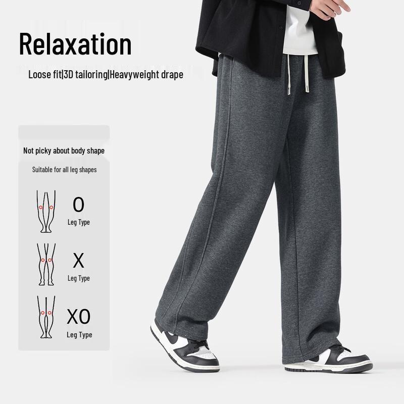 JEEP SPIRIT Men's 2025 Warm Loose Straight Leg Sweatpants