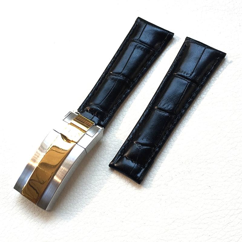 ONEWatch Bands For Rolex SUBMARINER Yacht-Master DAYTONA GMT Crocodile Grain Leather Men Strap Watch Accessories 20mmMN
