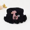 New Baby Knitted Scarf Cartoon Wool Giraffe Ruffle Neck Warmer Girls Kids Accessories Collar Circle Outdoor Winter Warm Scarves