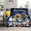 1PC Custom Name Nautical Starry Night Adventure Flannel Blanket Versatile,all-season Throw Suitable for the Living Room,bedroom,camping,travel,and Gif