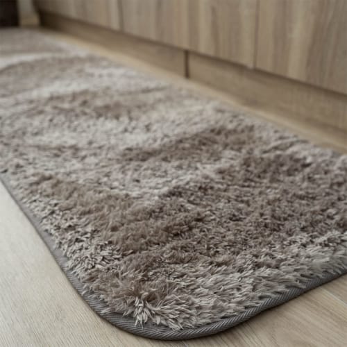 Sayan Sayan Washable Kitchen Mat, Dur?e Natural, Non-Slip, 45x240mm, Ash Beige