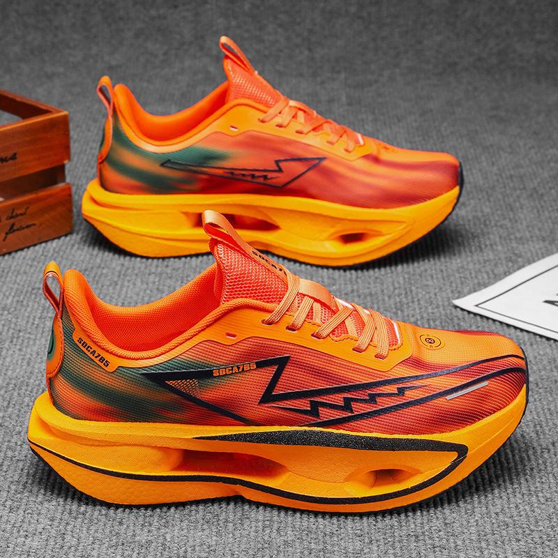 Men'S Running Shoes Trainer Shoes Race Non-Slip Outdoor Cushioning Luxury Shoes Breathable Sneakers Mesh Couple Off-Road Fashion