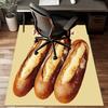 1PC Custom Name Fresh Baguette Bakery Theme Floor Mat Ideal for Living Room, Game Rooms, Office, Bedroom, Floor Mat Playful Design