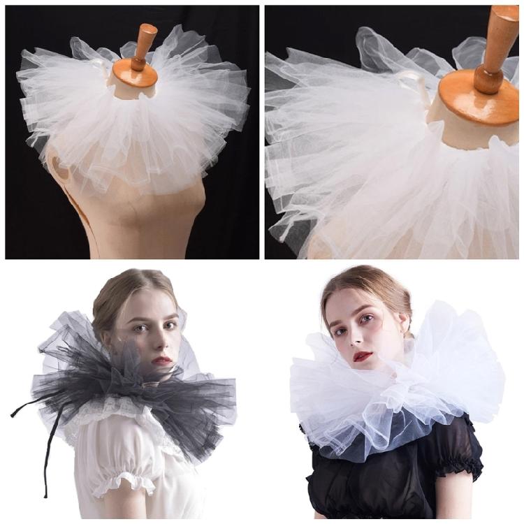 Girls Lace Jabot Collar Detachable Ruffled Collar Victorian Fake Collar Exotic